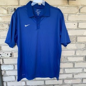 Nike Dri Fit blue polo men shirt